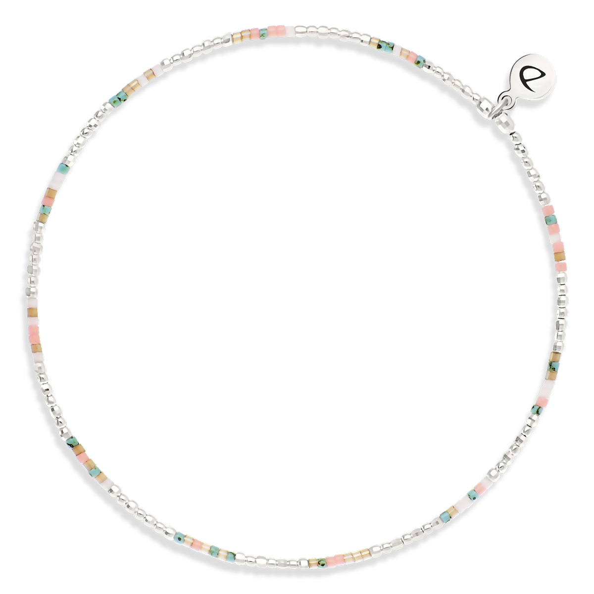 Chevillère Élastique Argent 925 New Birdy Rose Turquoise