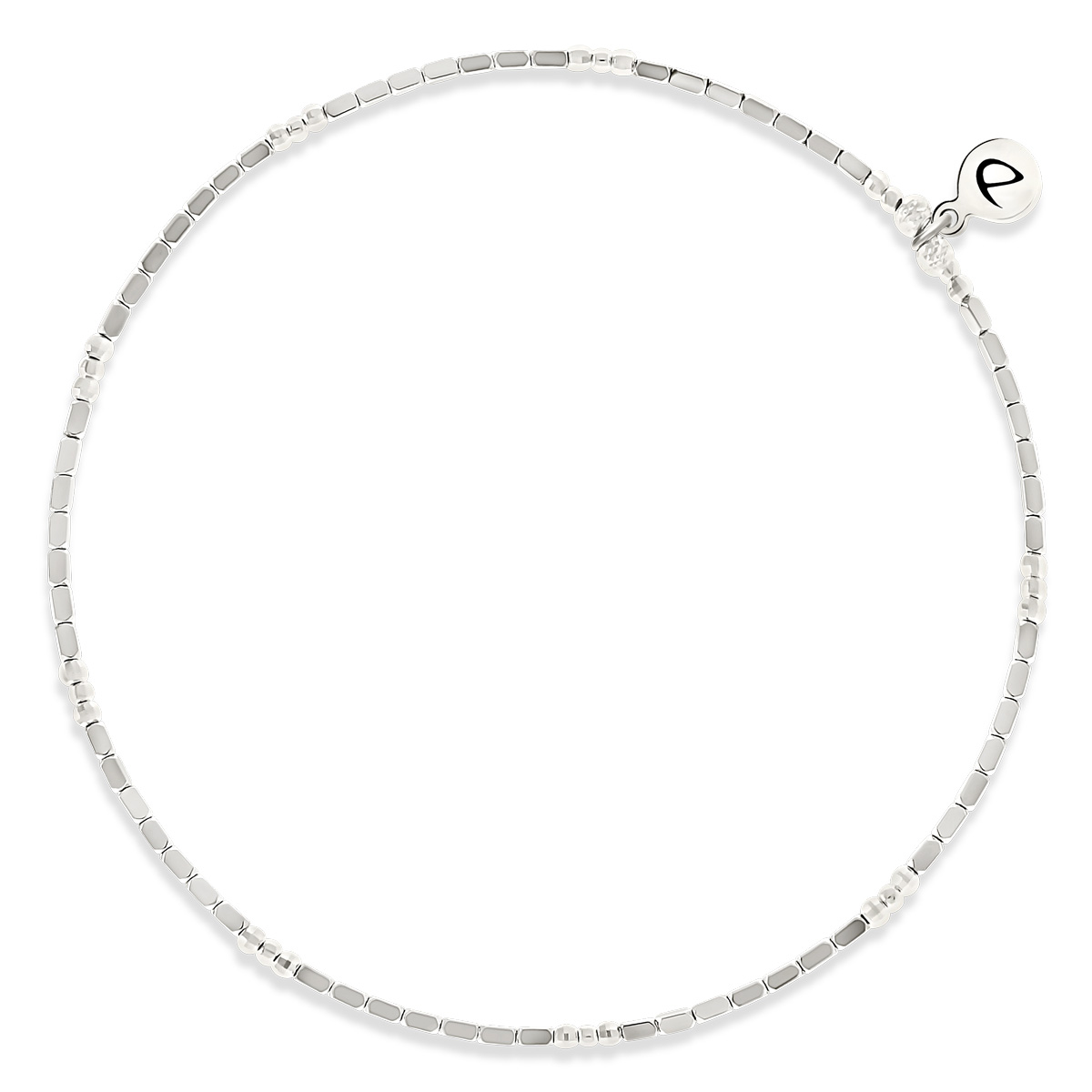 Chevillère Élastique Argent 925 Le Magnétique Hématite