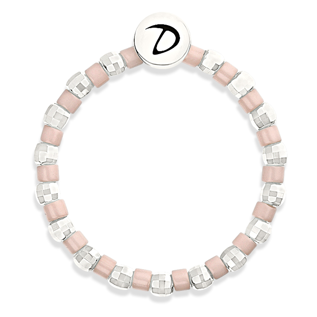 BAGUE ELASTIQUE MIYUKI ROSE-CORAIL CLAIR