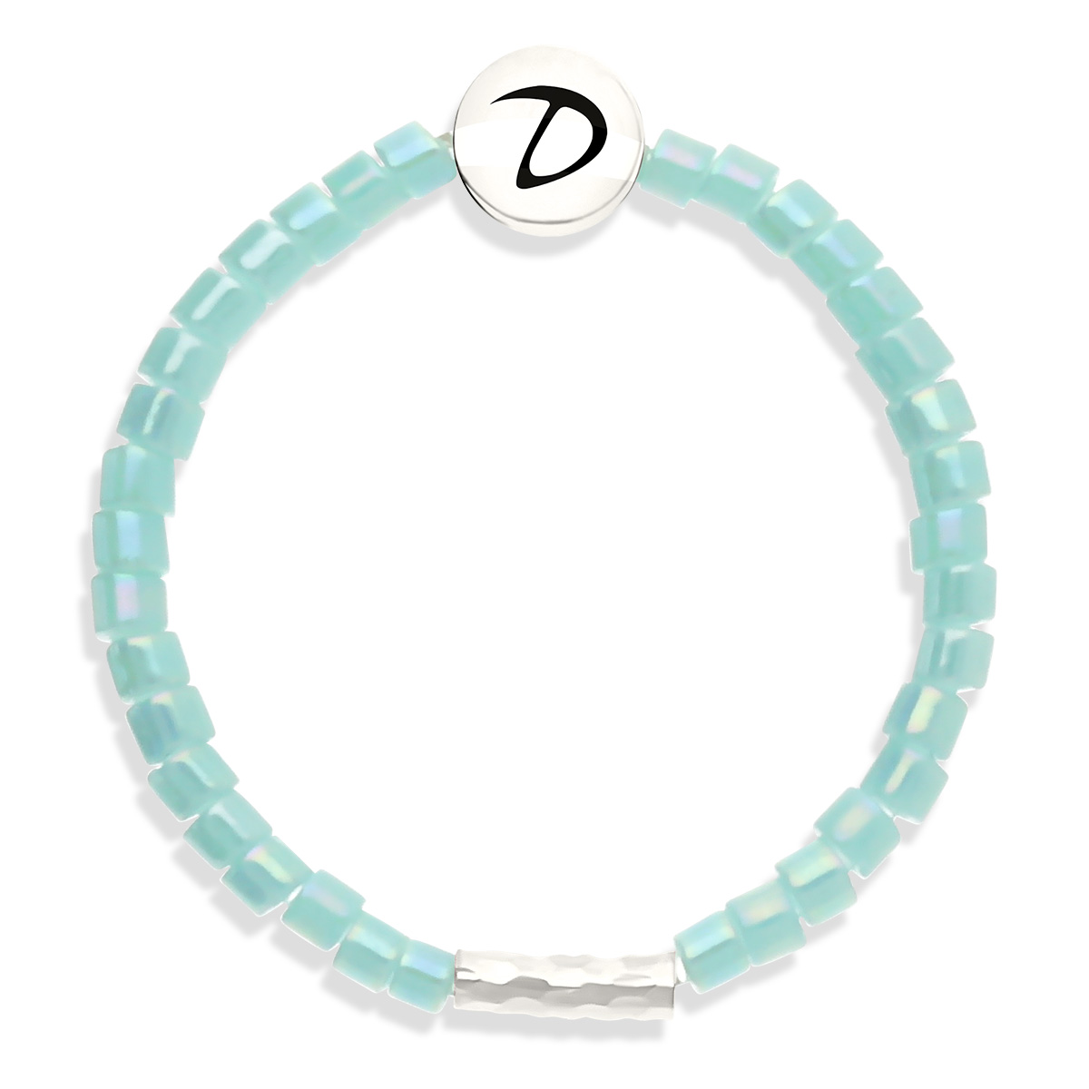 Bague Élastique Argent 925 La Miyuki Lagon