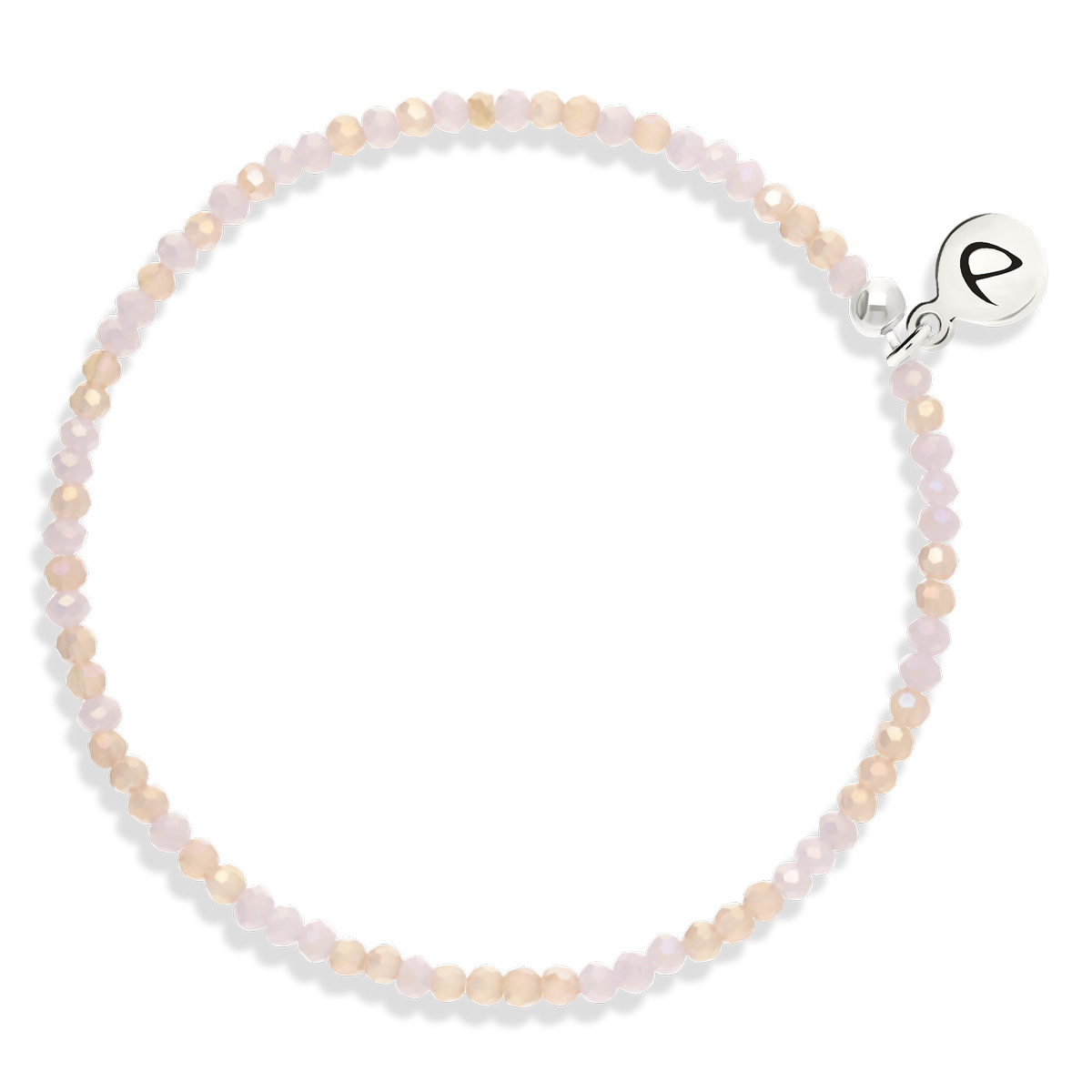 Bracelet Élastique Argent 925 Rose Orangé