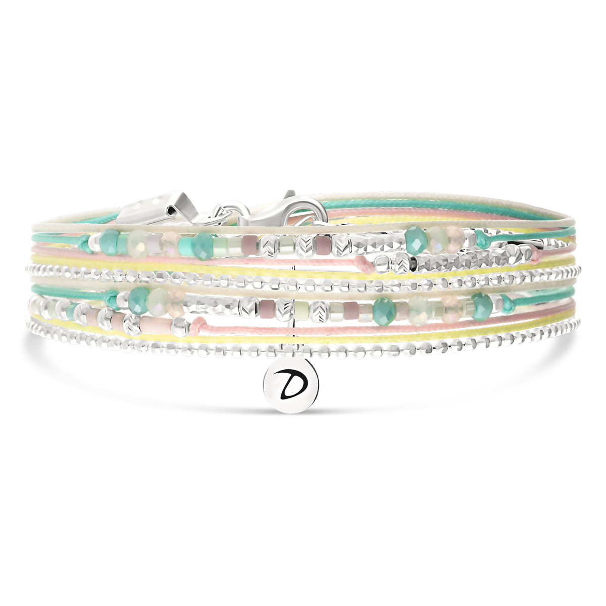Bracelet 2 Tours Argent 925 Mix Pastel Formosa