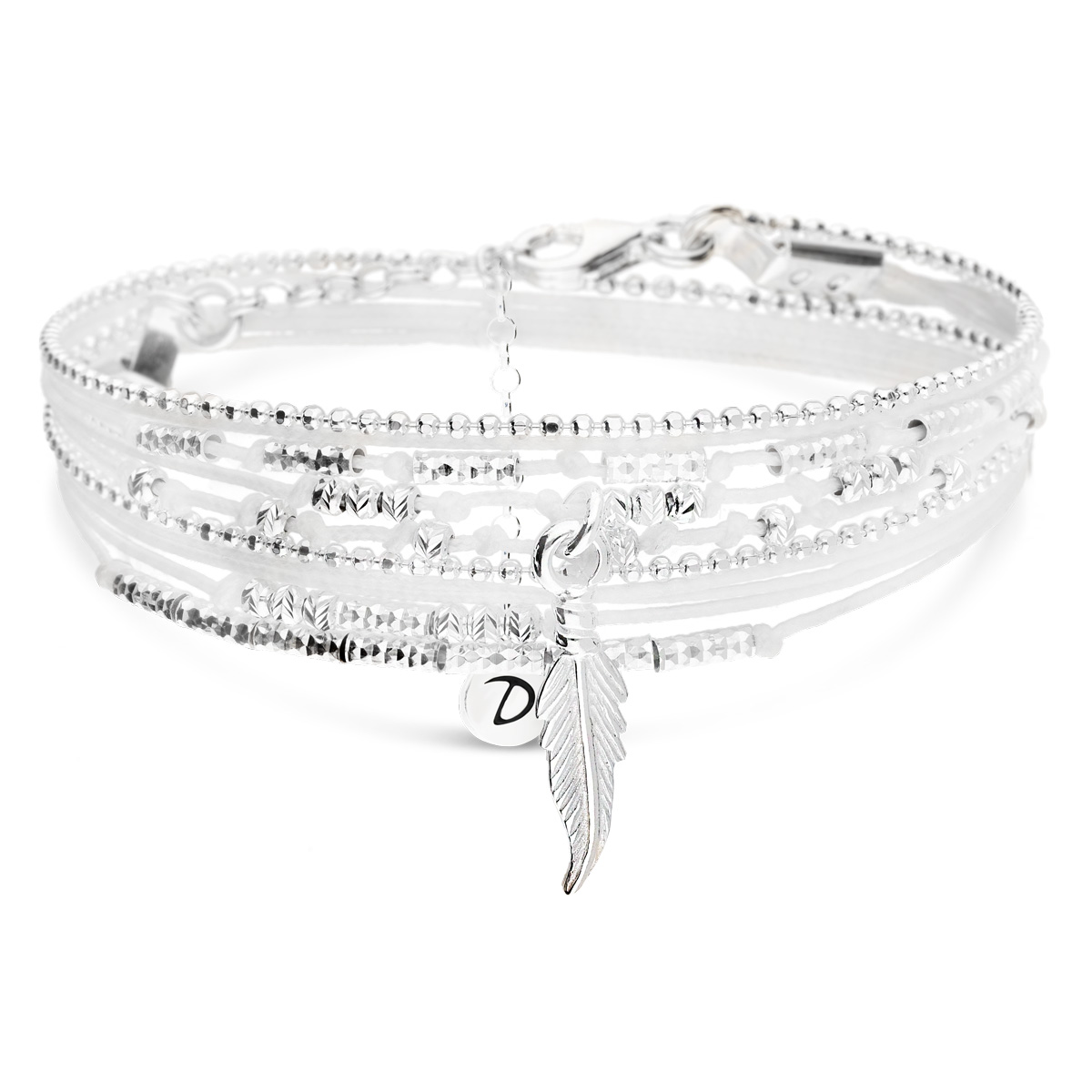 BRACELET WAVY-PLUME BLANC