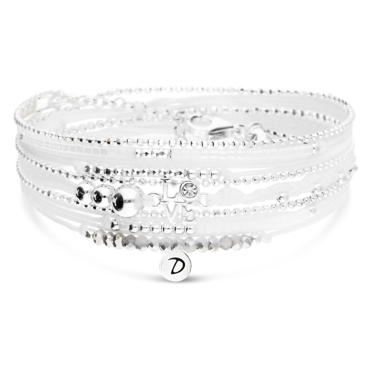 BRACELET MULTI TOURS BLANC LOVE VENISE