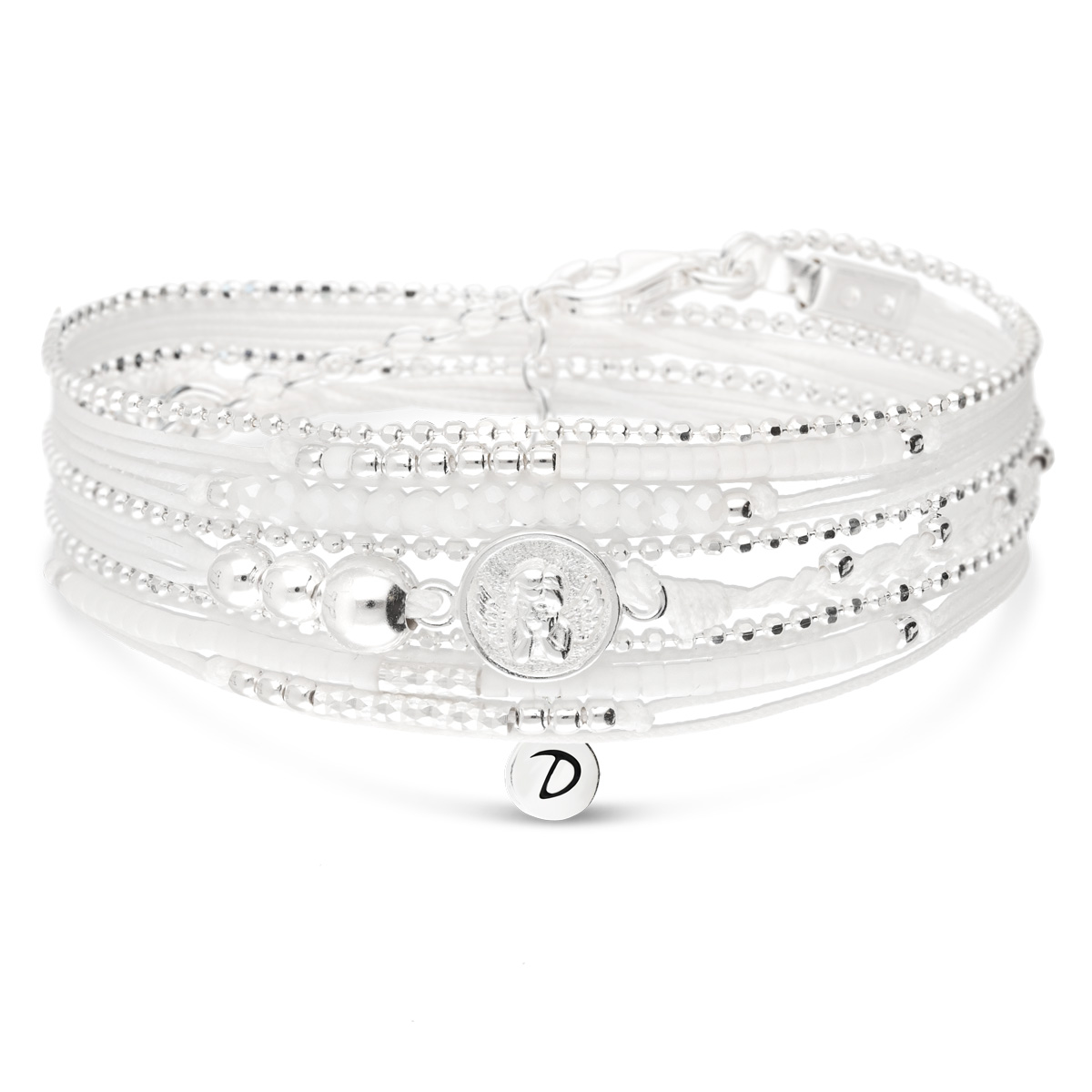 BRACELET ANGE MULTI TOURS SIXTINE BLANC OPALINE