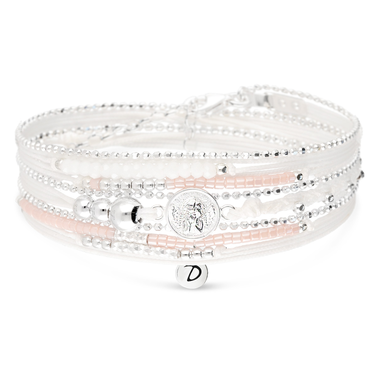 BRACELET ANGE MULTI TOURS SIXTINE BLANC ROSE