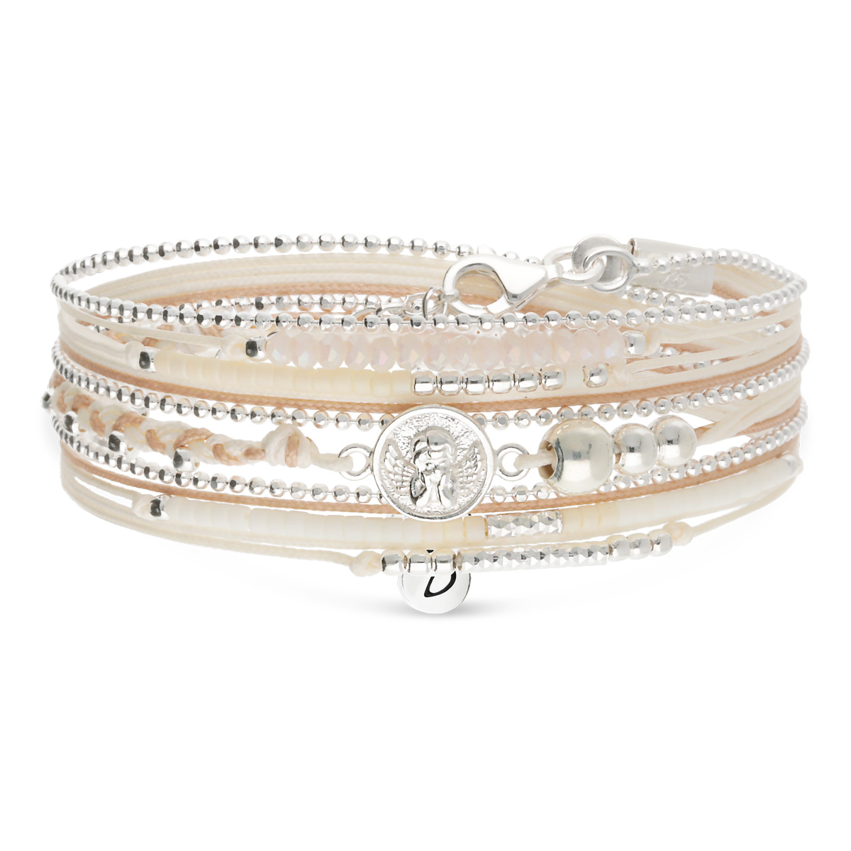 Bracelet 3 Tours Sixtine Beige Écru