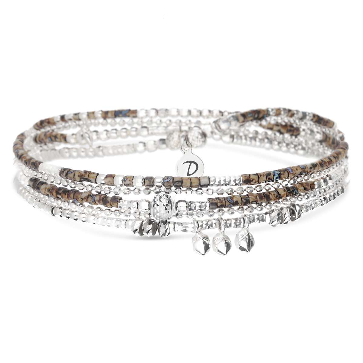 BRACELET KALLITHEA TRIPLE RANGS LEOPARD