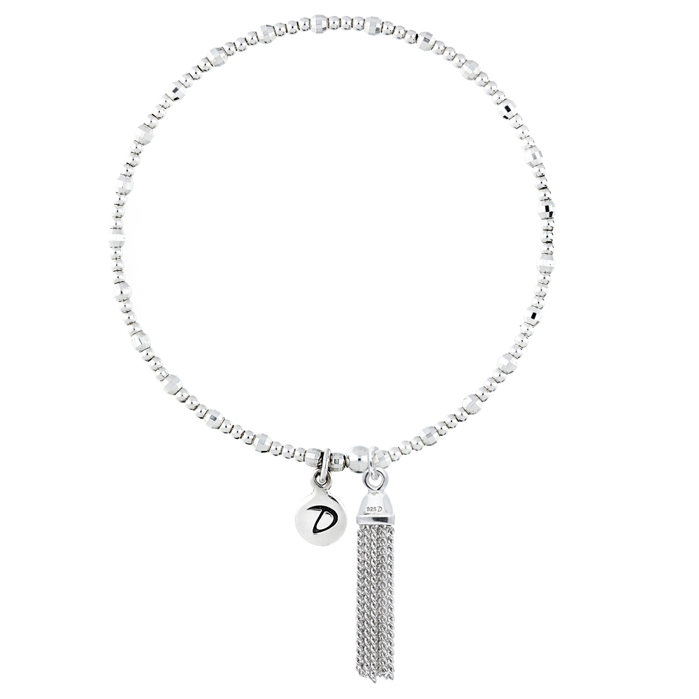 BRACELET ÉLASTIQUE POMPON SILVER CLASSY