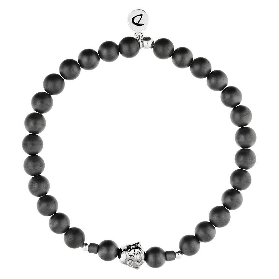 BRACELET HOMME ÉLASTIQUE MEN ZEN GRIS