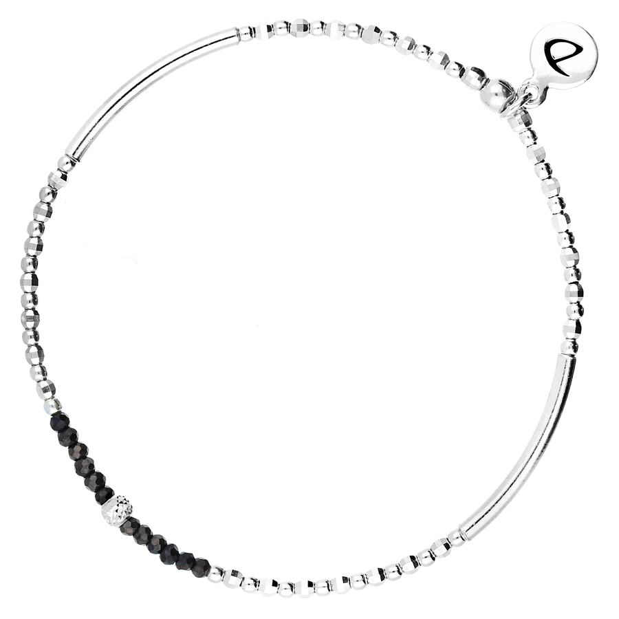 BRACELET ÉLASTIQUE ARGENT FLIRTING HEMATITE