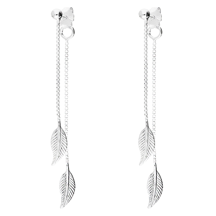 BOUCLES DOUBLE CHAINES PLUMES