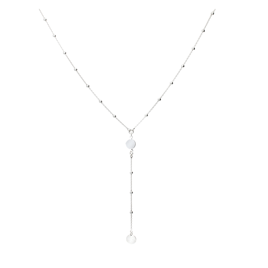COLLIER PURE DOUBLE PASTILLE Argent 925