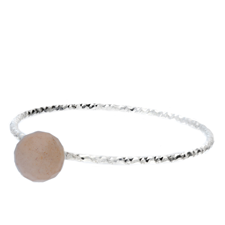 BAGUE ANNEAU FIN CISELÉ PIERRE PECHE