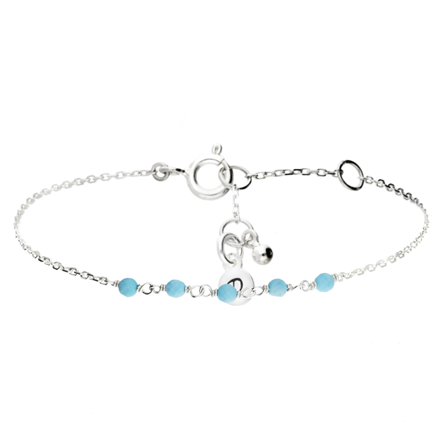 BRACELET 5 PIERRES TURQUOISE