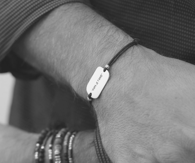 Bracelet cordon papa je t'aime