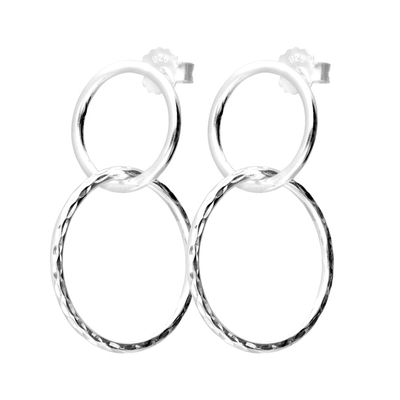 Boucles D'oreilles Pendantes Dormeuses Argent 925 Et Onyx Noir (atelier Lunaire)