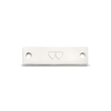 Plaque Message18x5 Double Coeur