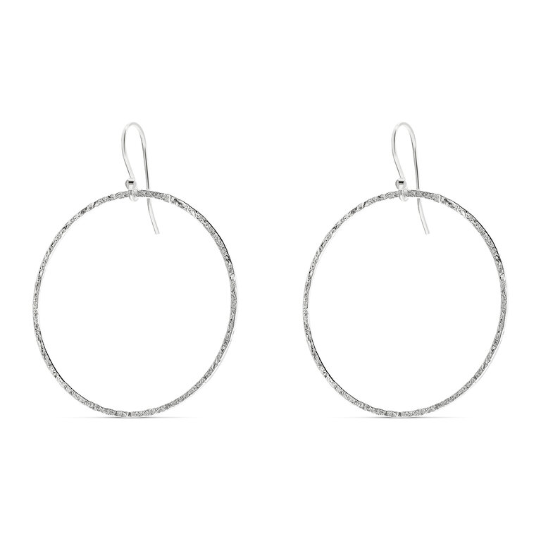 Paire De Boucles D'Oreilles Anneaux 30mm En Acier Inoxydable Et Argent 925 - Neuves Avec Étiquettes