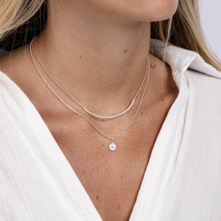 Collier Coeur En Argent Pour Femme - Pendentif Zircon Sur Chaîne - Bijou Romantique