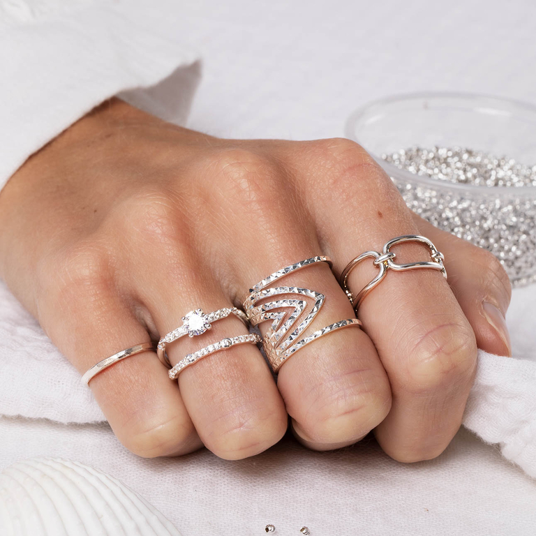 Bague argent Nangpha anneau ethnique ciselé
