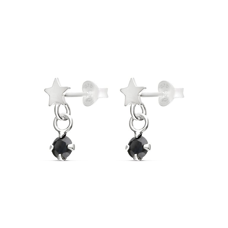 Boucles D'oreilles Pendantes Silverly En Argent Sterling 925 - Forme étoile De Mer Oxydée - Crochet Fermoir