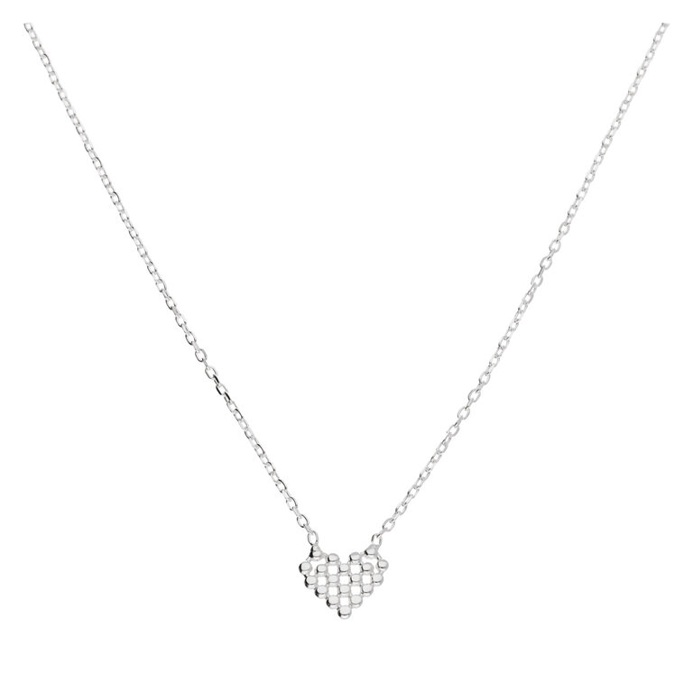 Collier Chaîne Cœur Avec Morganite Et Topaze Blanche – Argent, Suisse, Neuf Sans Emballage