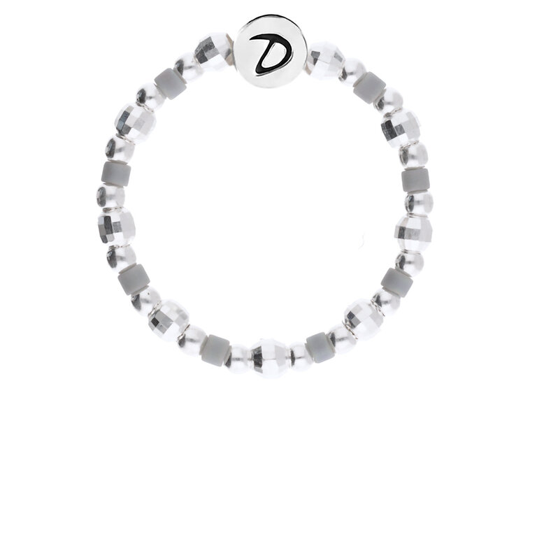 Bague élastique Strass Noir Et Blanc Métal Doré - Sans Nickel - Neuf Avec étiquettes