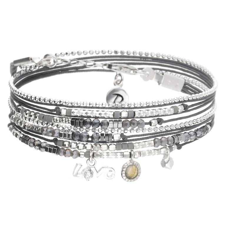 Bracelet - argent - piecette martelée