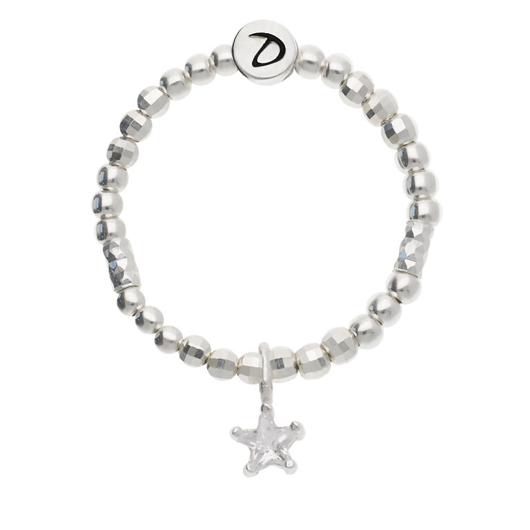Bague Femme étoile Diamant Cz 8mm Argent Massif 925 Rhodié – Taille 60, Neuf Avec étiquettes