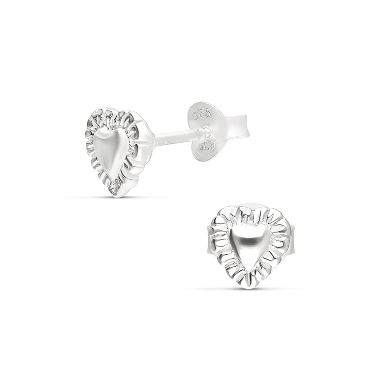 BOUCLES COEUR BOMBÉ 6MM