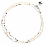 BR7616R6CRIVM - bracelet élastique double tours pierre nacre