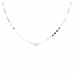 CO7947-36-collier avec maille plate brillante et petit anneau