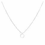 CO8435 - collier chaîne en argent 925 pendentif anneau ciselé