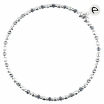 BR7250HGM - bracelet élastique en argent 925 et perles grises