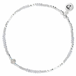 BR8636-1TGCGCM - bracelet élastique perle centrale grise