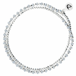 BR7465GCM - bracelet deux tours élastique en argent 925 perles grises