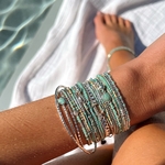 bracelets manchette en argent 925 et turquoise