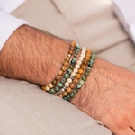 composition de bracelets en perles homme