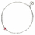 BR8378RG - Bracelet Argent perle rouge