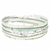 BR8264VEC - bracelet vert et écru multi-tours pastille en argent