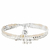 BR8642-2TCRIVM - bracelet perle nacre élastique, pendentifs pierres martelées