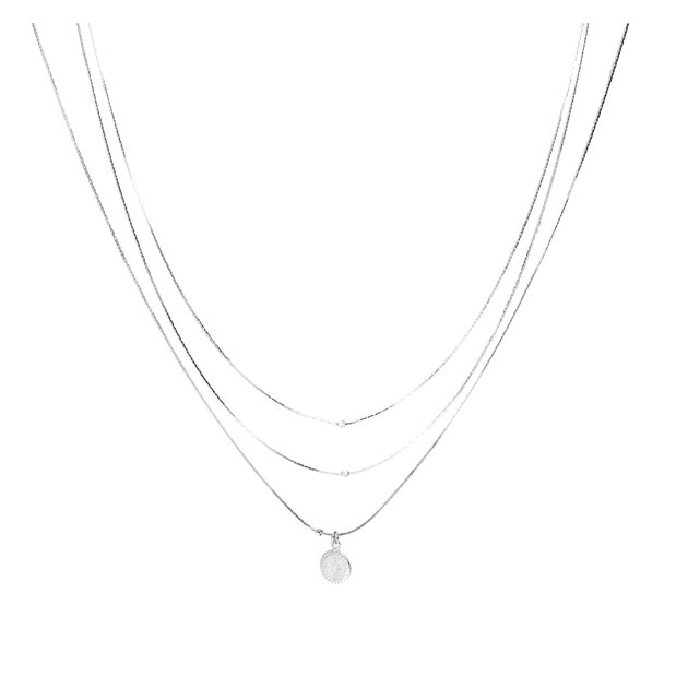 Collier Multi Rangs Femme Maille Serpent - Chaîne 4 Rangs Fantaisie Dorée - Longueurs Variables 31 à 56 Cm - 7