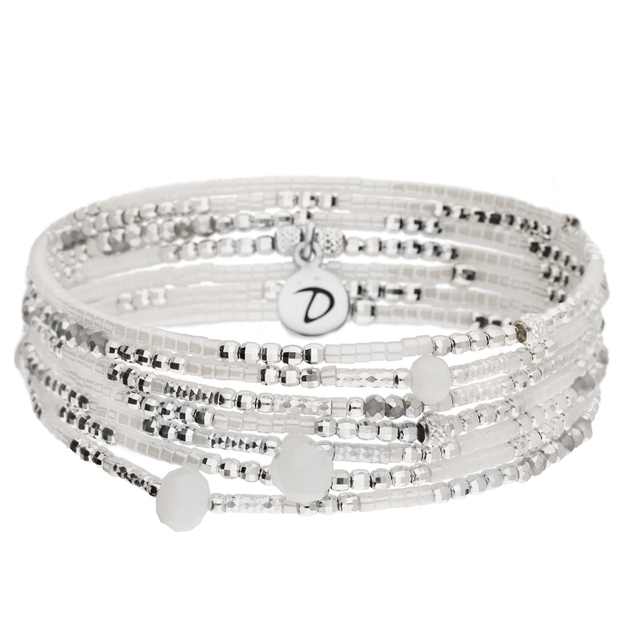 BRACELET DUBLIN BLANC 7 RANGS BRACELETS ARGENT 925/Bracelets Argent