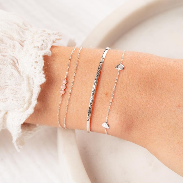 Bracelet Femme Argent 925 Double Chaîne – Nœud De Sorcière – Réglable 16+4 Cm – Cadeau Élégant