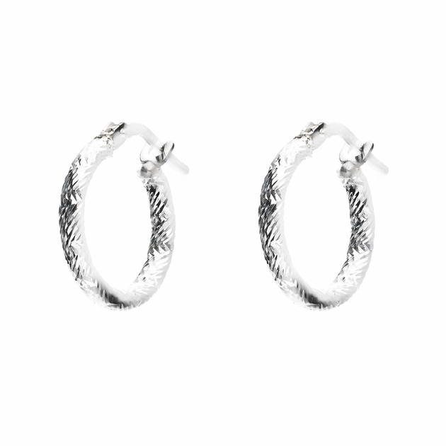 Créoles Argent Inoki - Argent 925 - Carrées 10mm - NEUF Avec étiquettes
