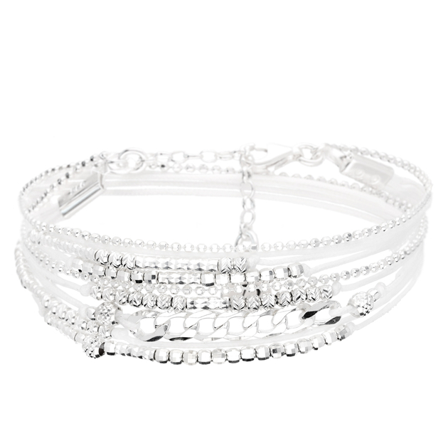 Bracelet Oklahoma Maille Rock Blanc DORIANE BIJOUX