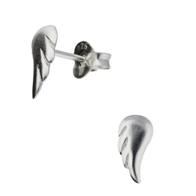 Boucles D'oreilles Argent Plume Ailes D'ange - Design Léger Et Créatif Pour Femme, Cadeau élégance