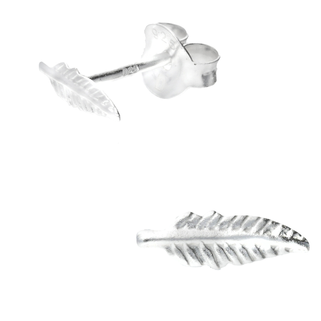 Boucles D'oreilles Argent 925 Plume Vitrail Translucide