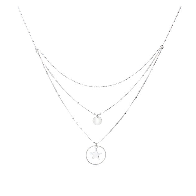 LES POULETTES BIJOUX - Collier Argent 925 Mini Étoile - Bijou Fantaisie Élégant Pour Femme